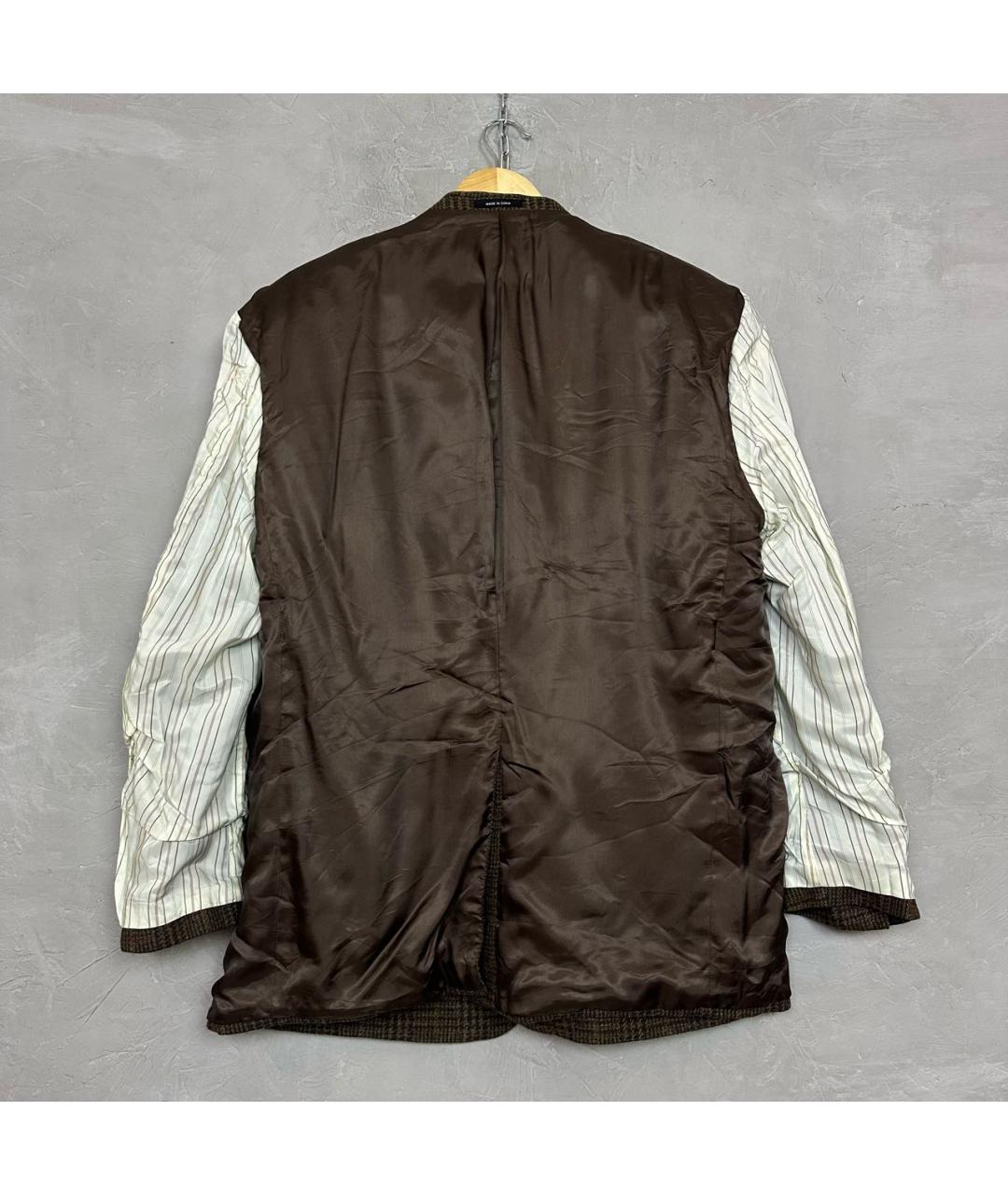 RALPH LAUREN Коричневый твидовый пиджак, фото 7