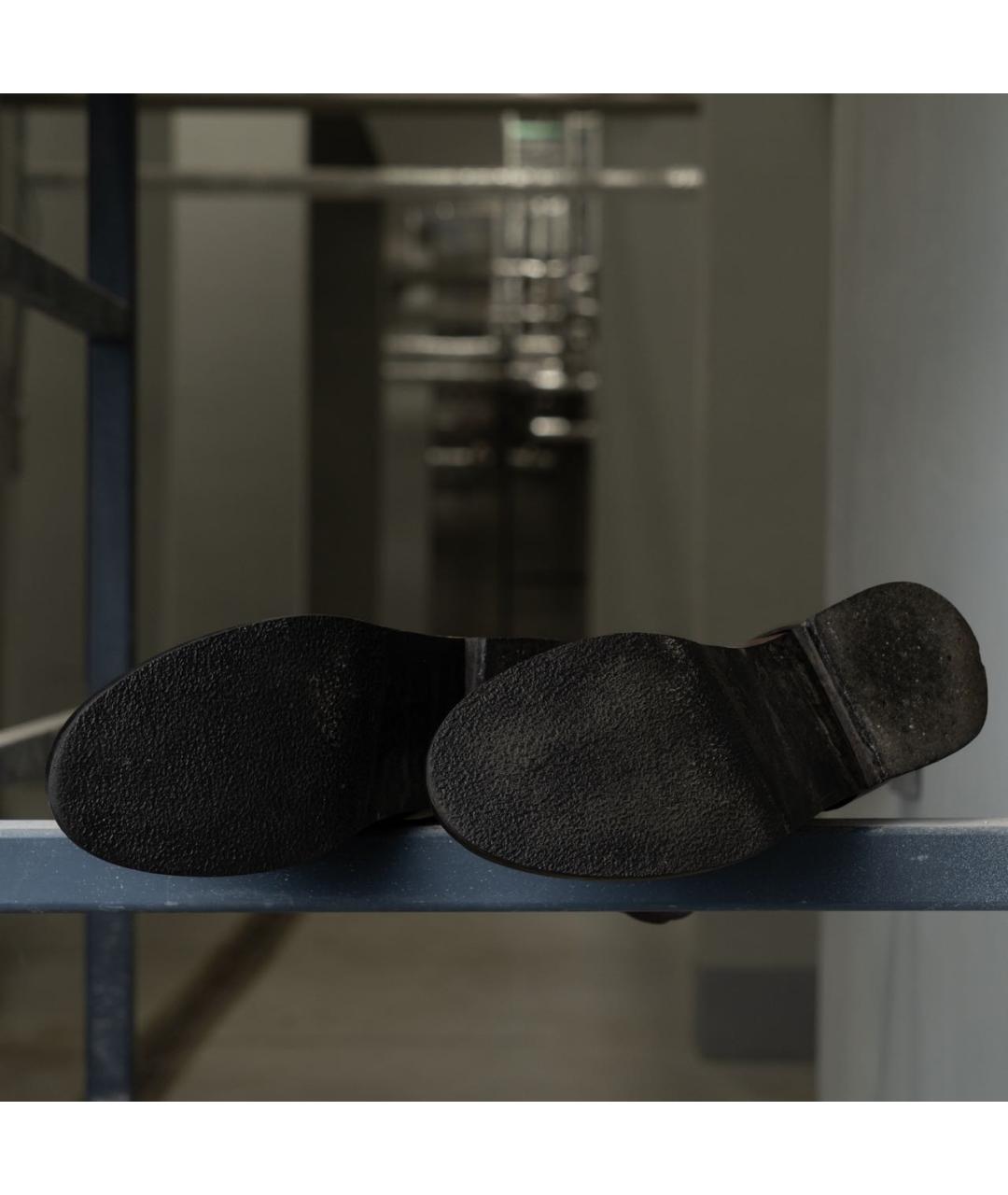 DOLCE&GABBANA Коричневые кожаные высокие ботинки, фото 6