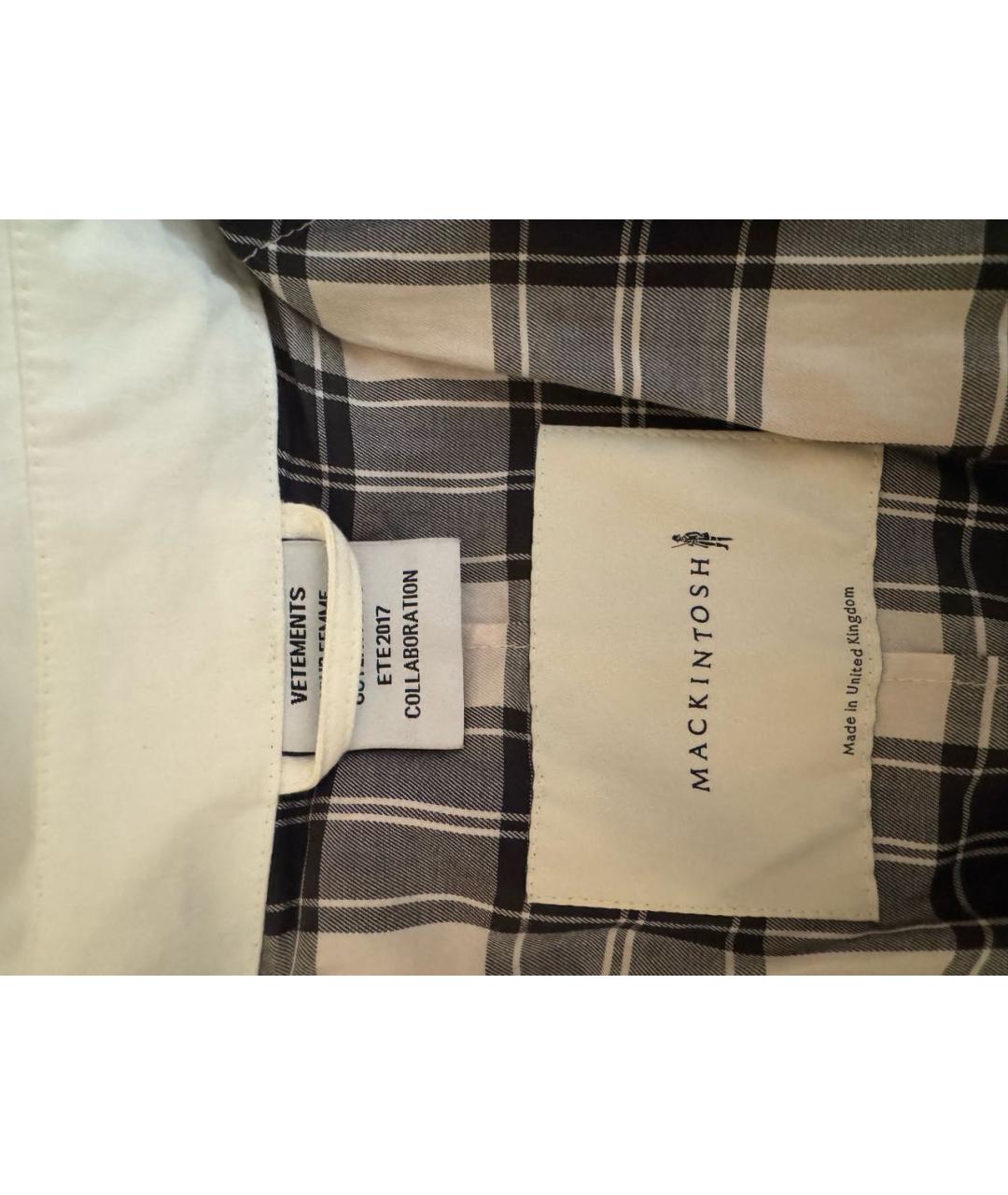 VETEMENTS Белый хлопковый тренч/плащ, фото 3