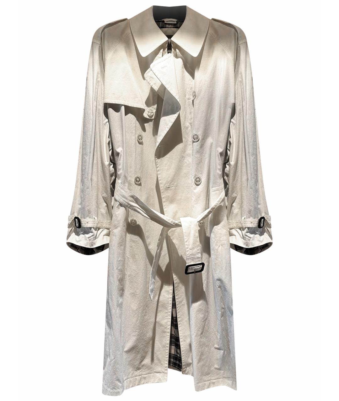 VETEMENTS Белый хлопковый тренч/плащ, фото 1