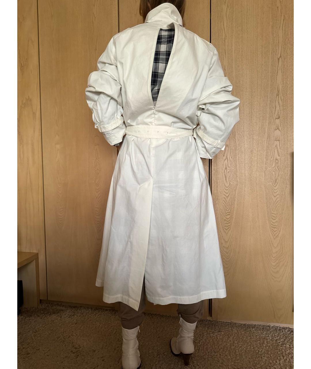 VETEMENTS Белый хлопковый тренч/плащ, фото 7