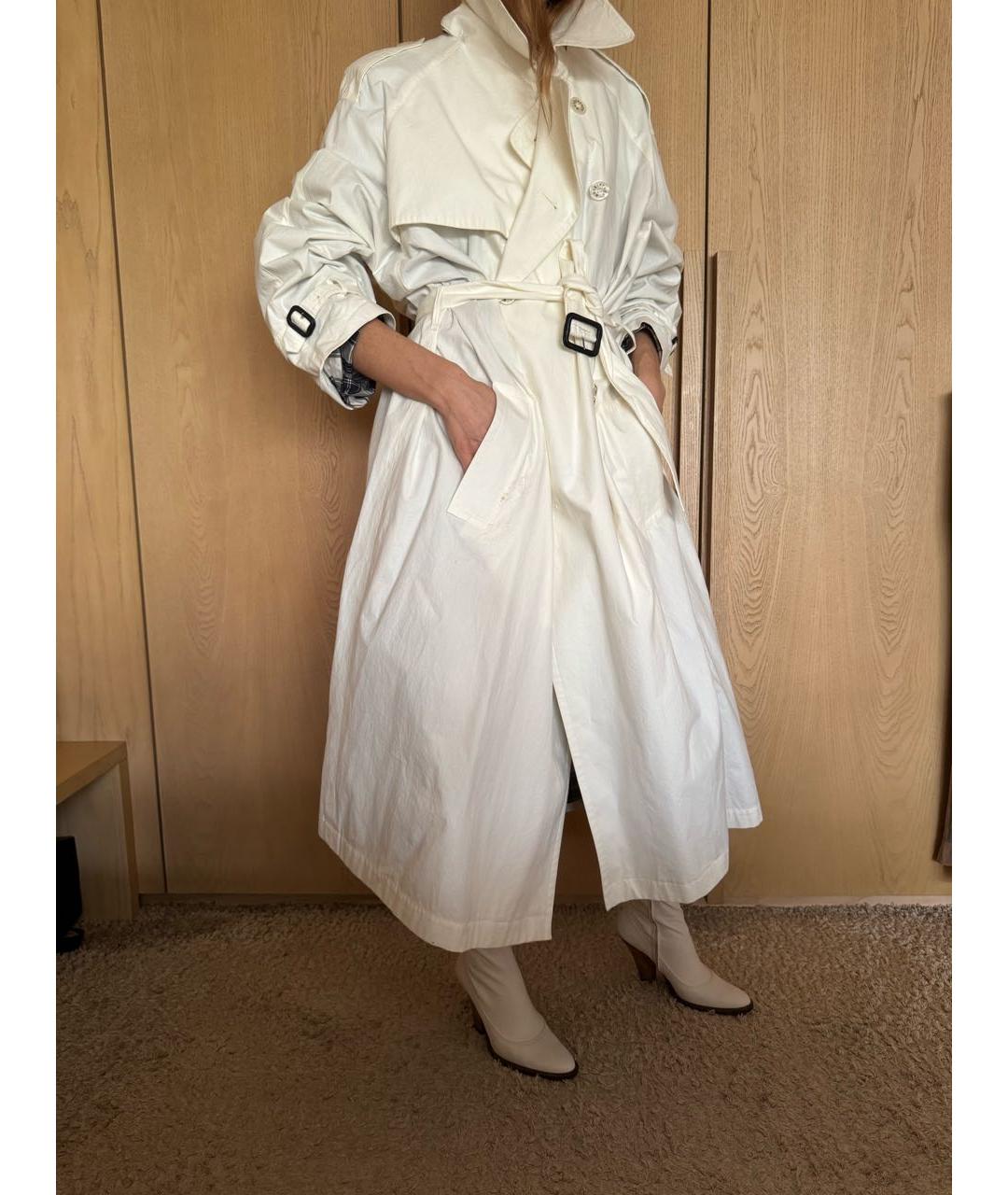 VETEMENTS Белый хлопковый тренч/плащ, фото 6