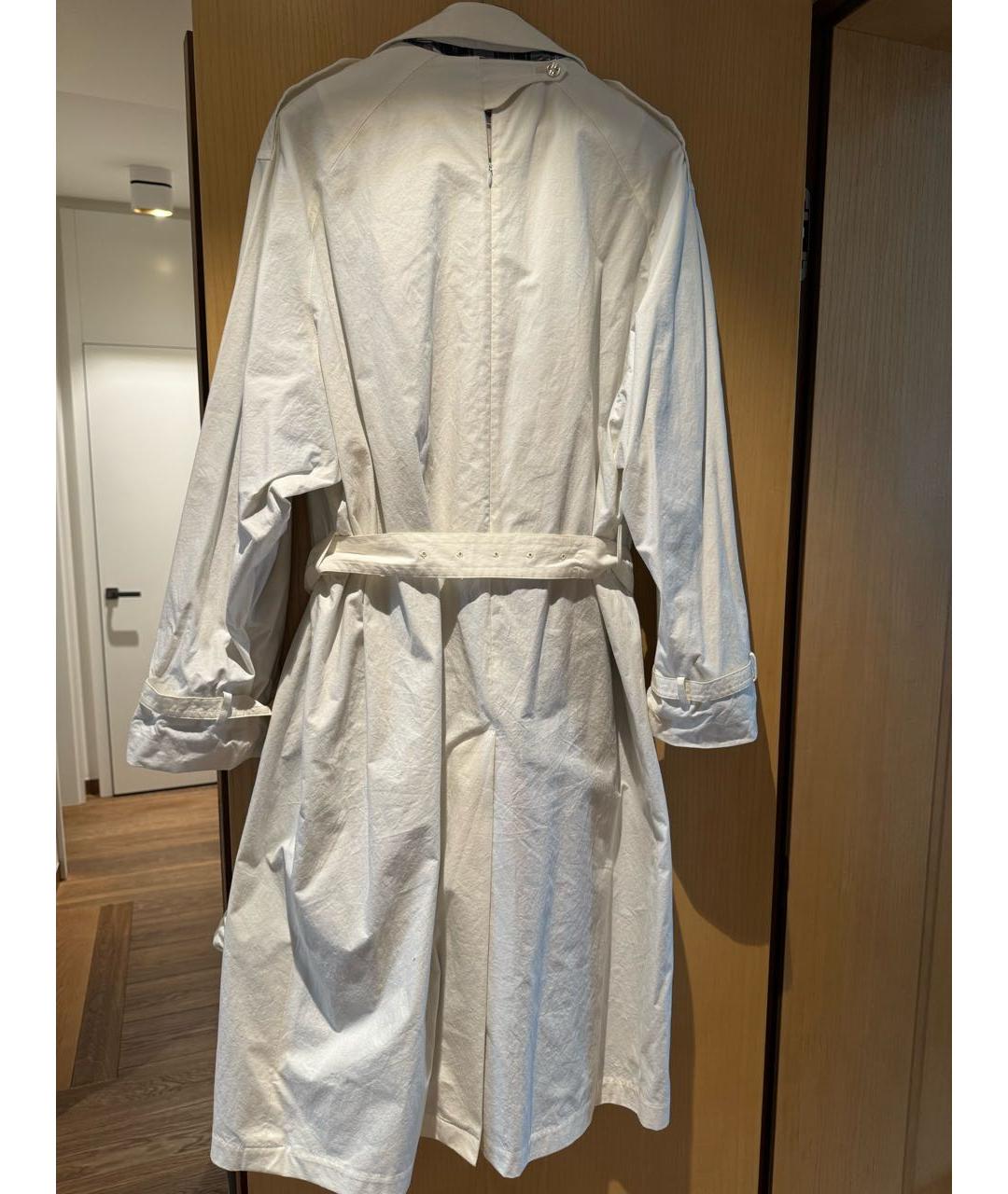 VETEMENTS Белый хлопковый тренч/плащ, фото 2