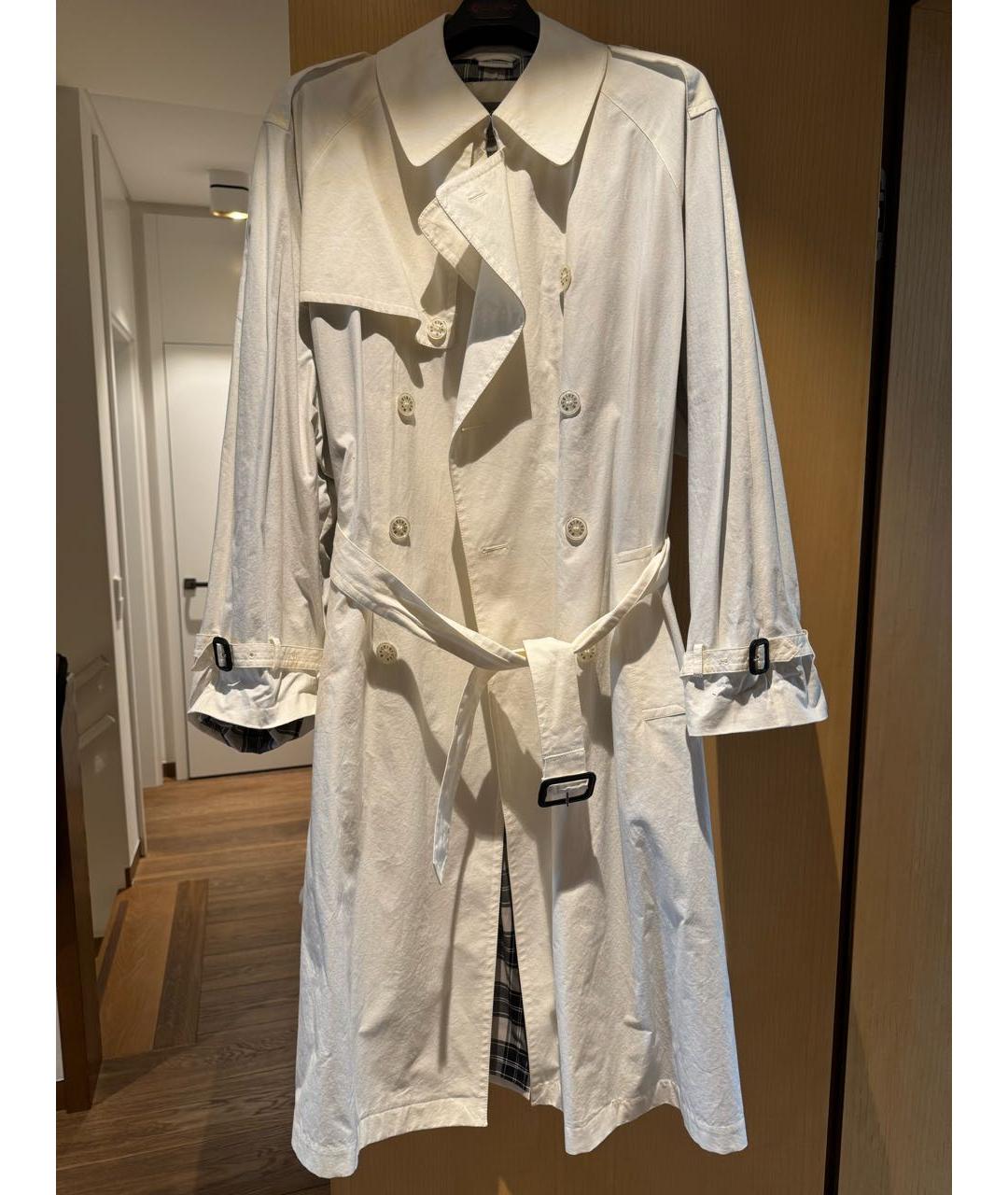 VETEMENTS Белый хлопковый тренч/плащ, фото 9