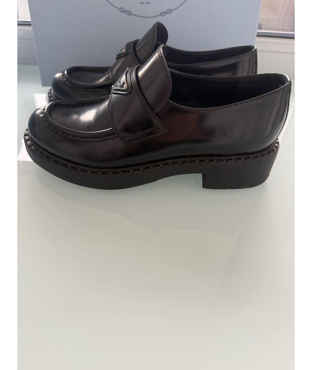 PRADA Черные кожаные мокасины, фото 7