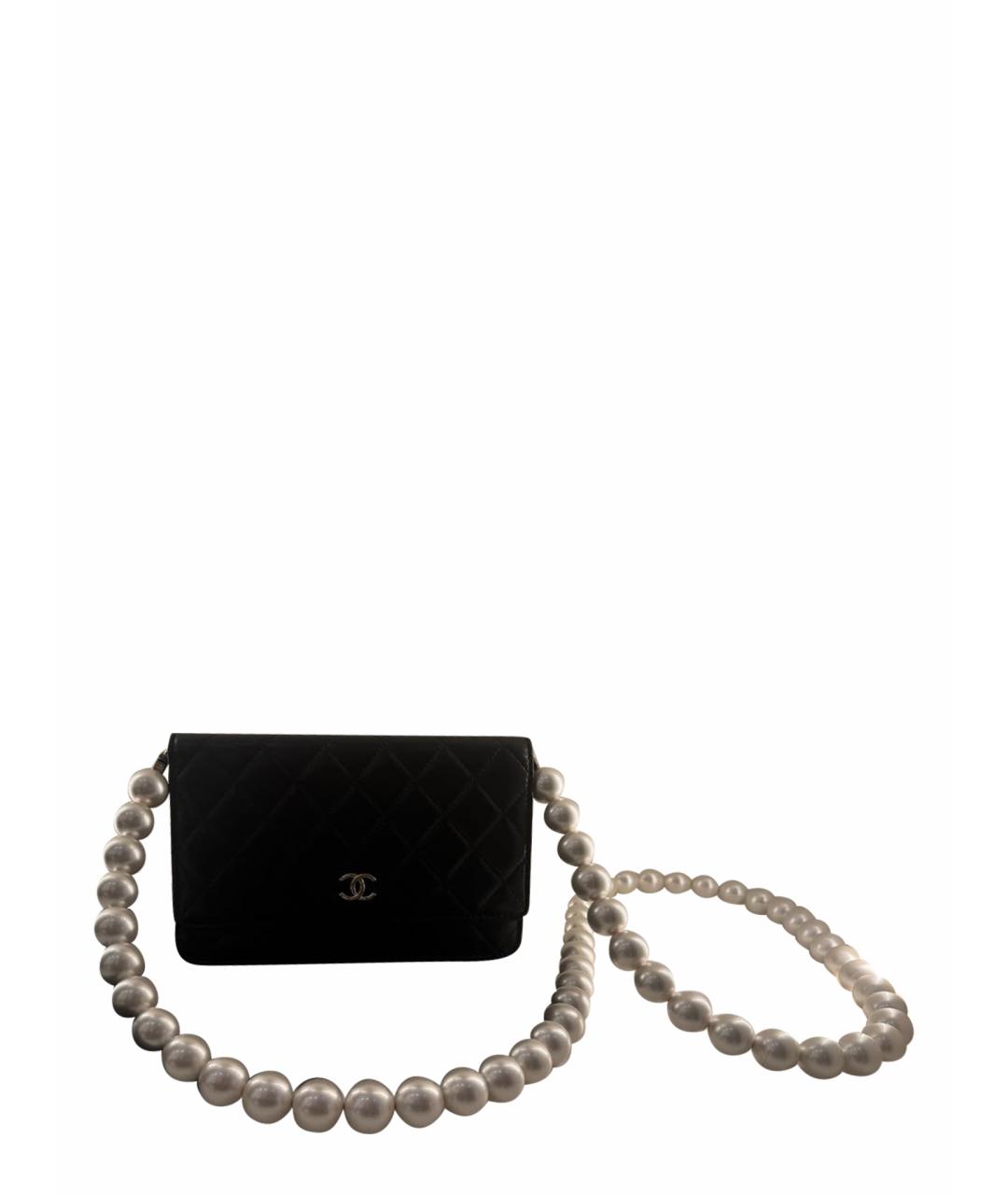 CHANEL Черная кожаная сумка через плечо, фото 1