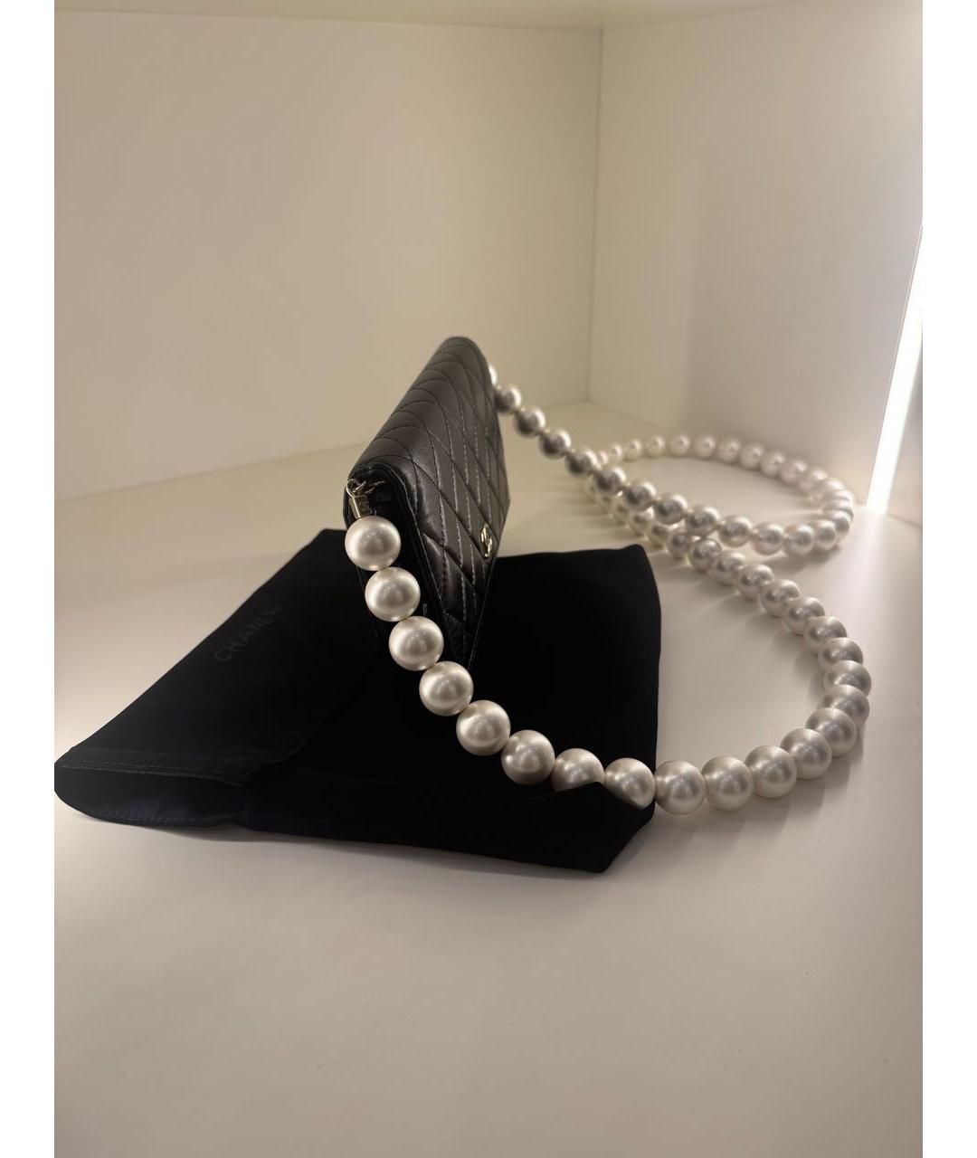 CHANEL Черная кожаная сумка через плечо, фото 2