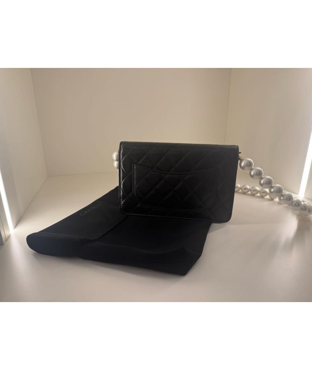 CHANEL Черная кожаная сумка через плечо, фото 3