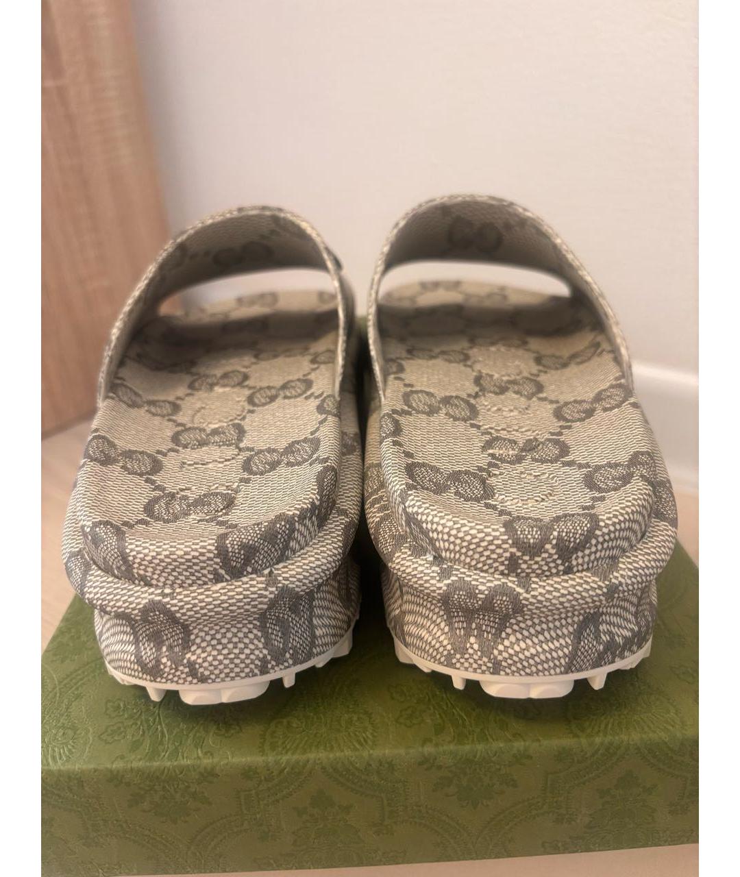 GUCCI Бежевые шлепанцы, фото 4