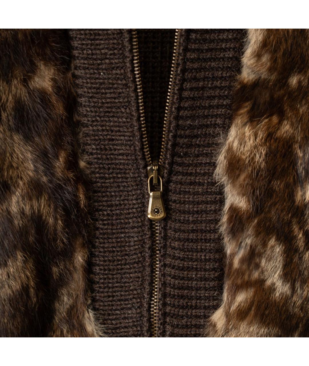 DOLCE&GABBANA Коричневый шерстяной кардиган, фото 6