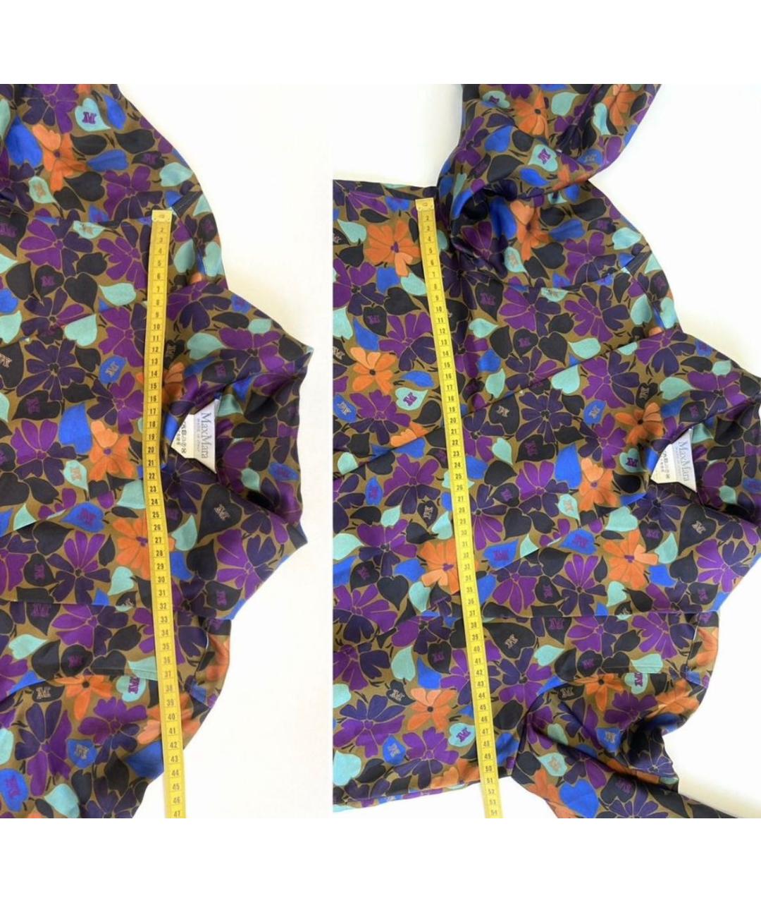 MAX MARA Мульти шелковая блузы, фото 6