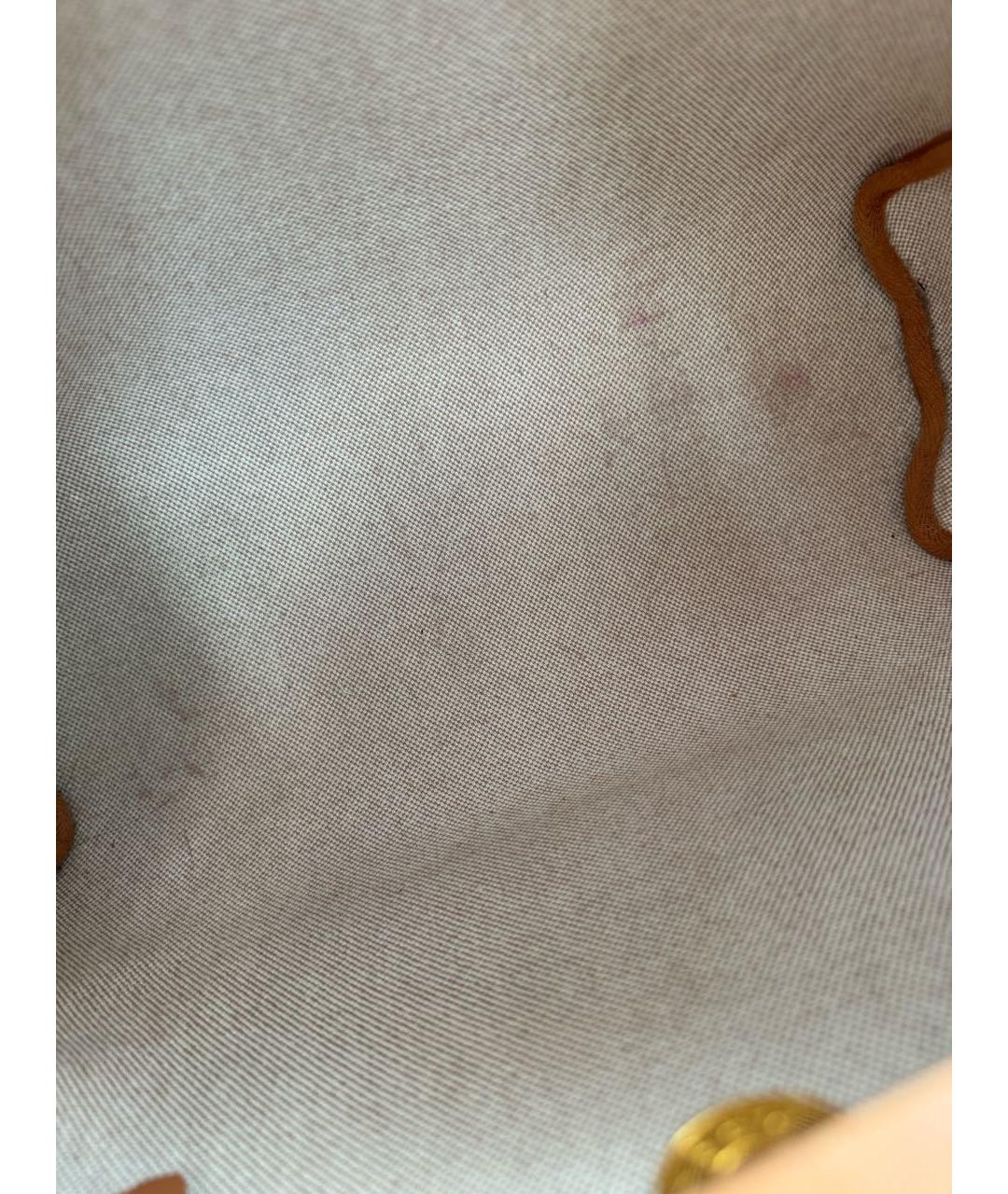 HERMES Бежевая тканевая сумка через плечо, фото 4