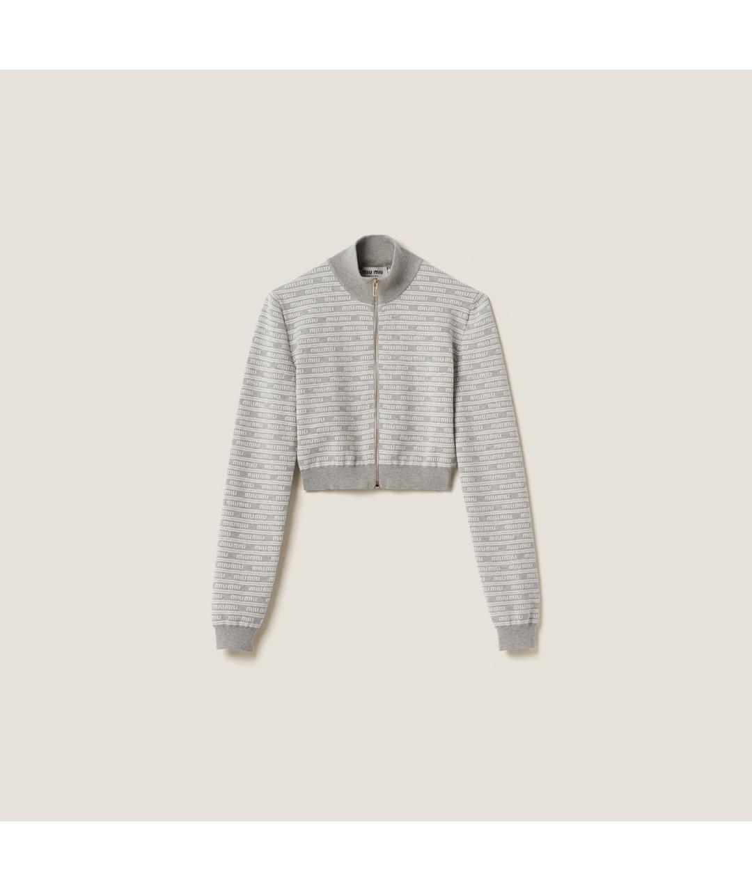 MIU MIU Серый кардиган, фото 7