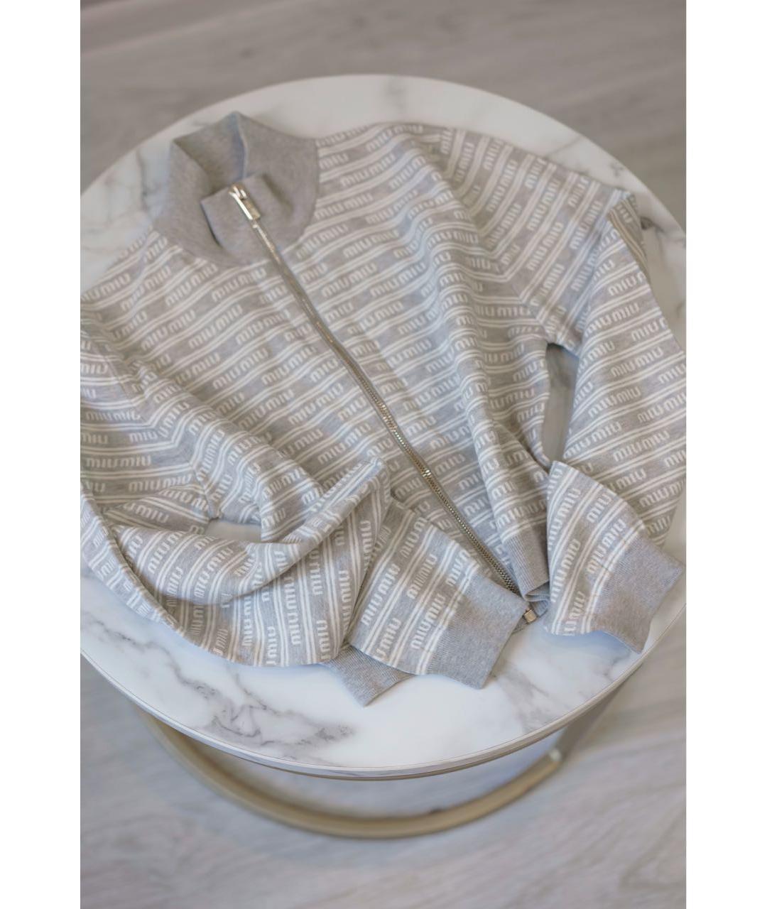 MIU MIU Серый кардиган, фото 4