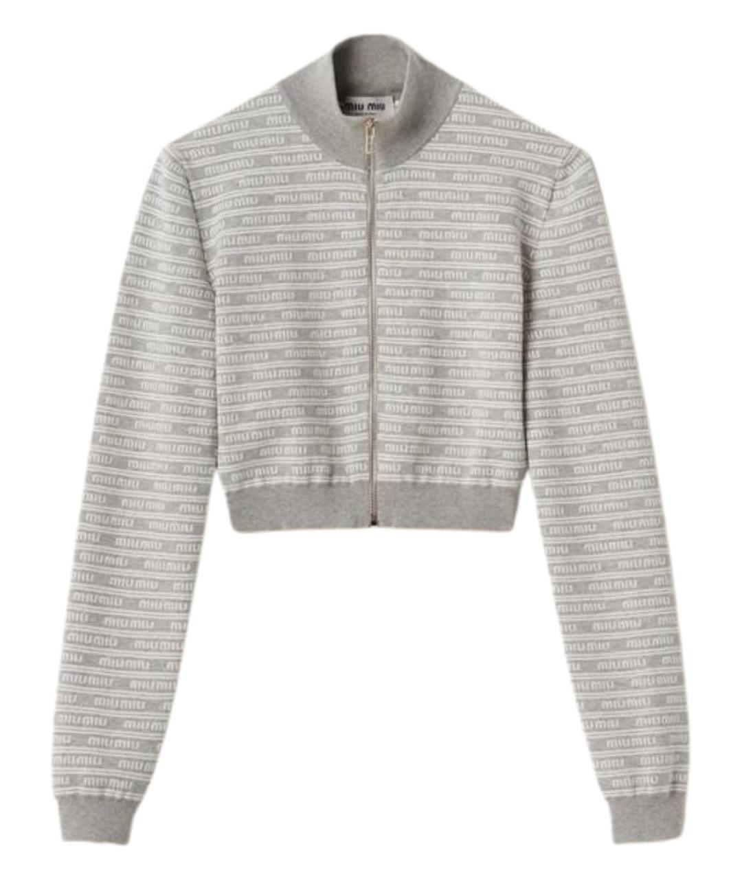 MIU MIU Серый кардиган, фото 1
