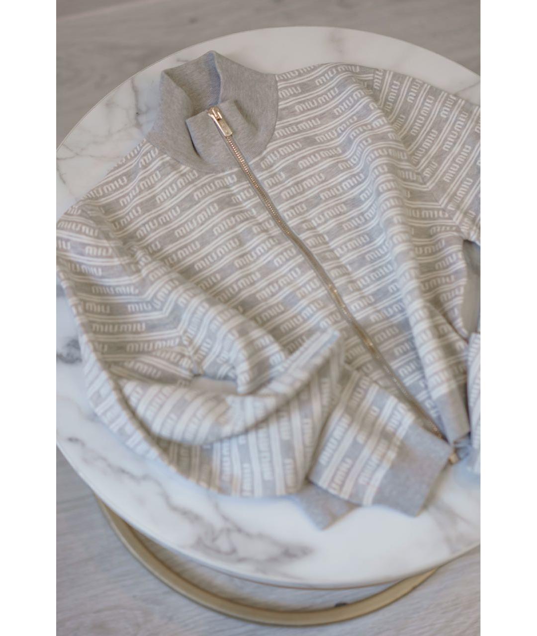 MIU MIU Серый кардиган, фото 6