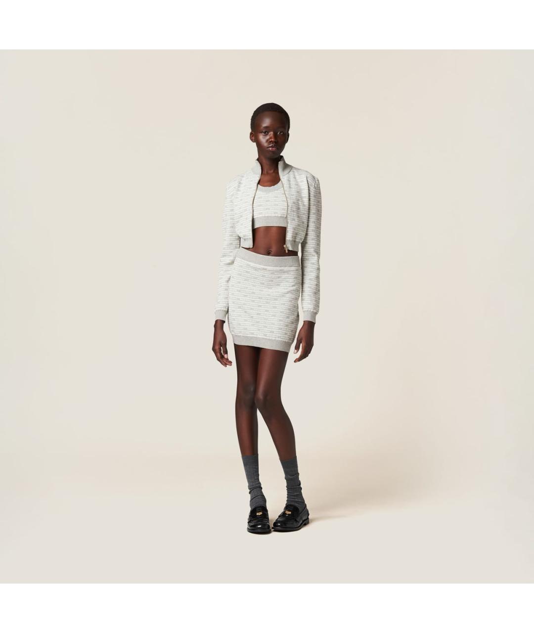 MIU MIU Серый кардиган, фото 3