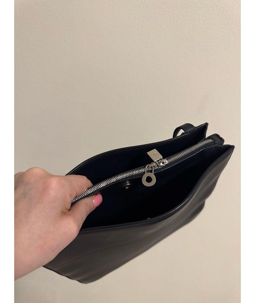 LORO PIANA Темно-синяя кожаная сумка через плечо, фото 4