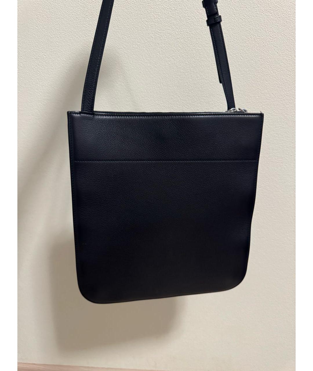 LORO PIANA Темно-синяя кожаная сумка через плечо, фото 3