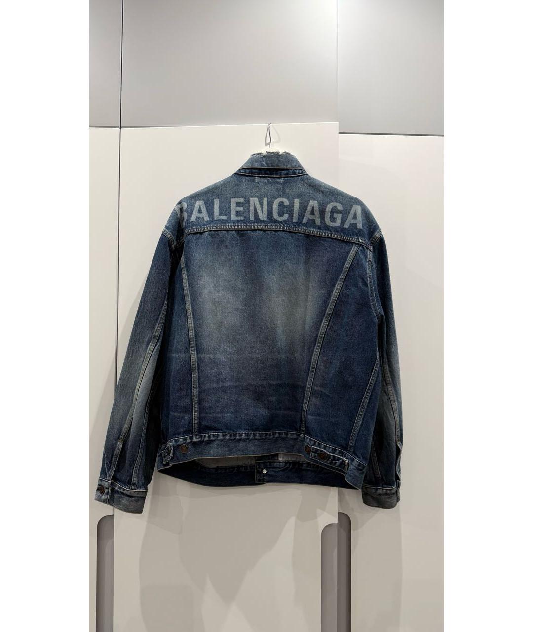 BALENCIAGA Синяя деним куртка, фото 2