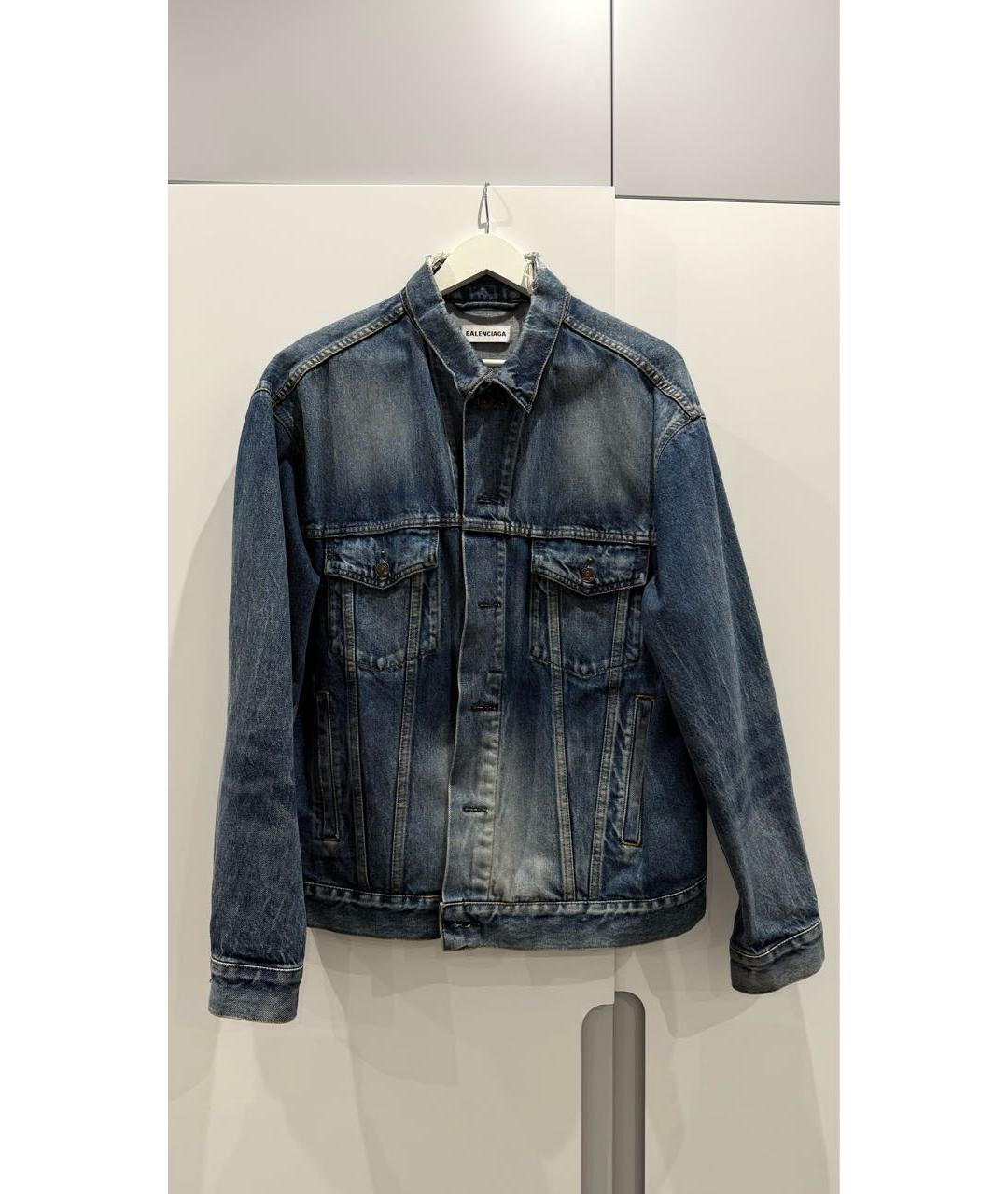 BALENCIAGA Синяя деним куртка, фото 4