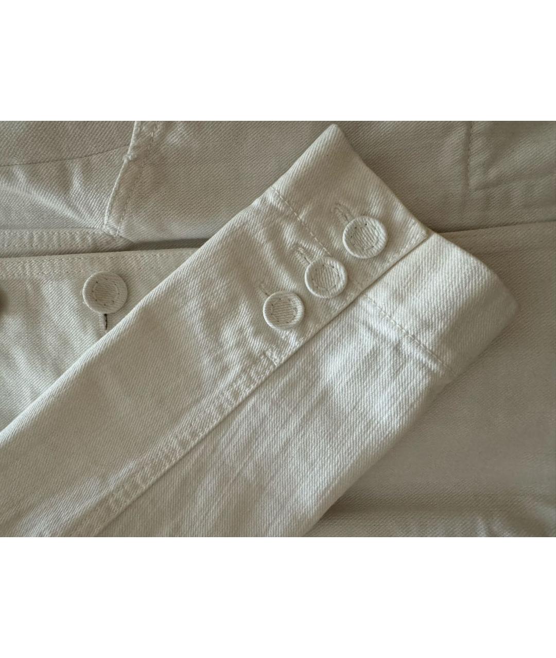 CHRISTIAN DIOR Белый хлопковый жакет/пиджак, фото 5