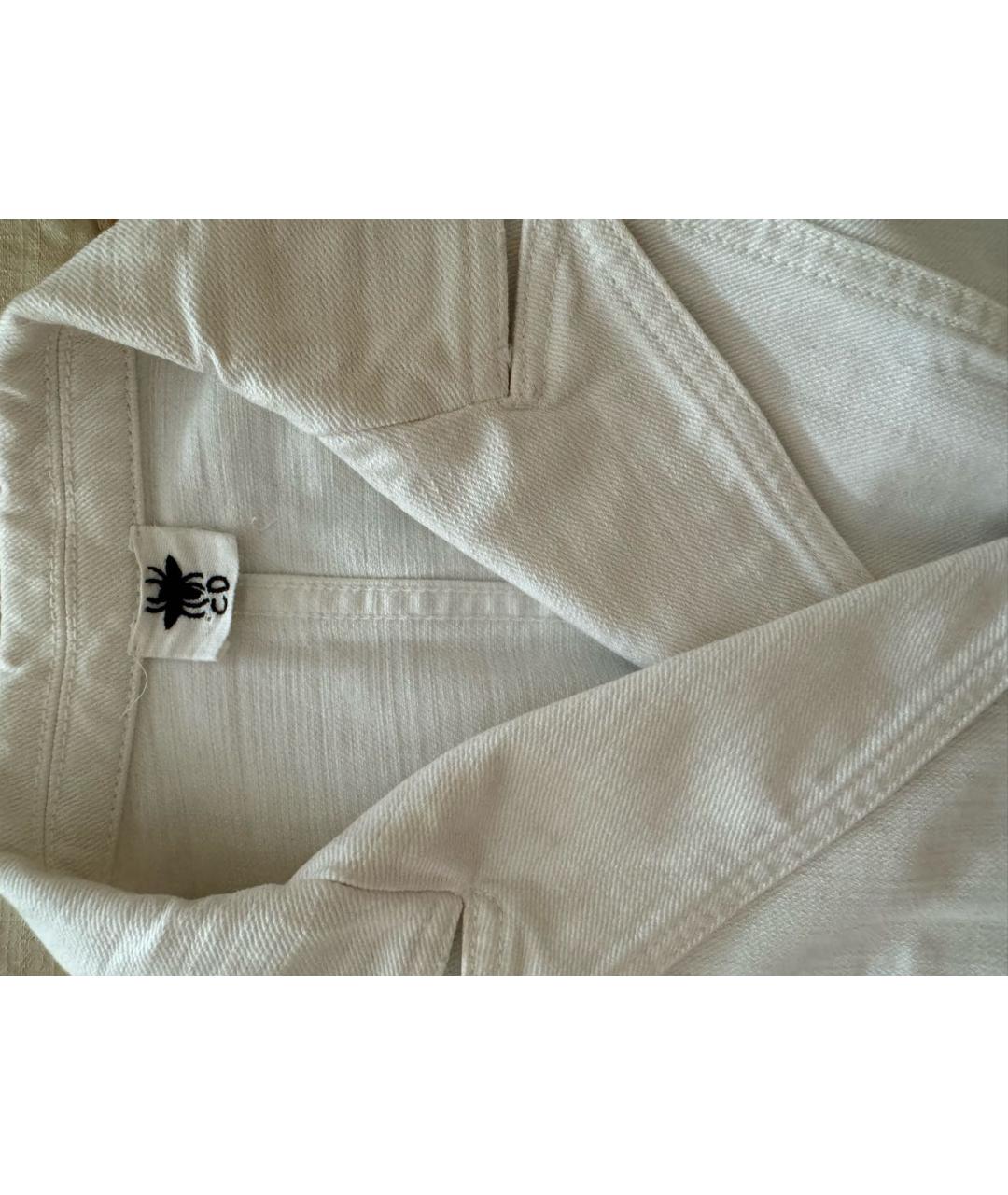 CHRISTIAN DIOR Белый хлопковый жакет/пиджак, фото 3