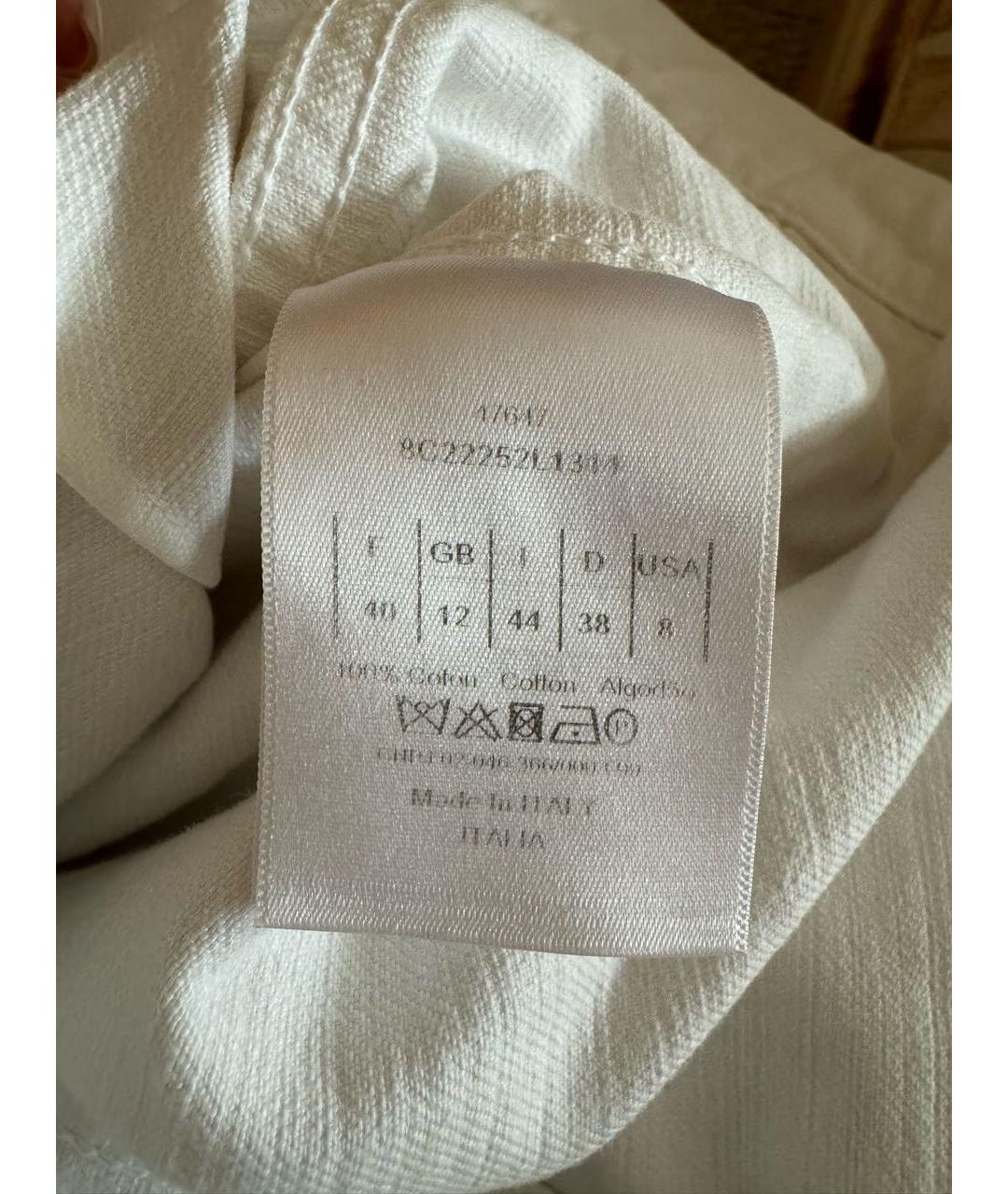 CHRISTIAN DIOR Белый хлопковый жакет/пиджак, фото 8