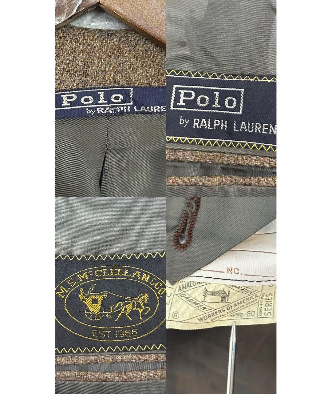 POLO RALPH LAUREN Коричневый твидовый пиджак, фото 5