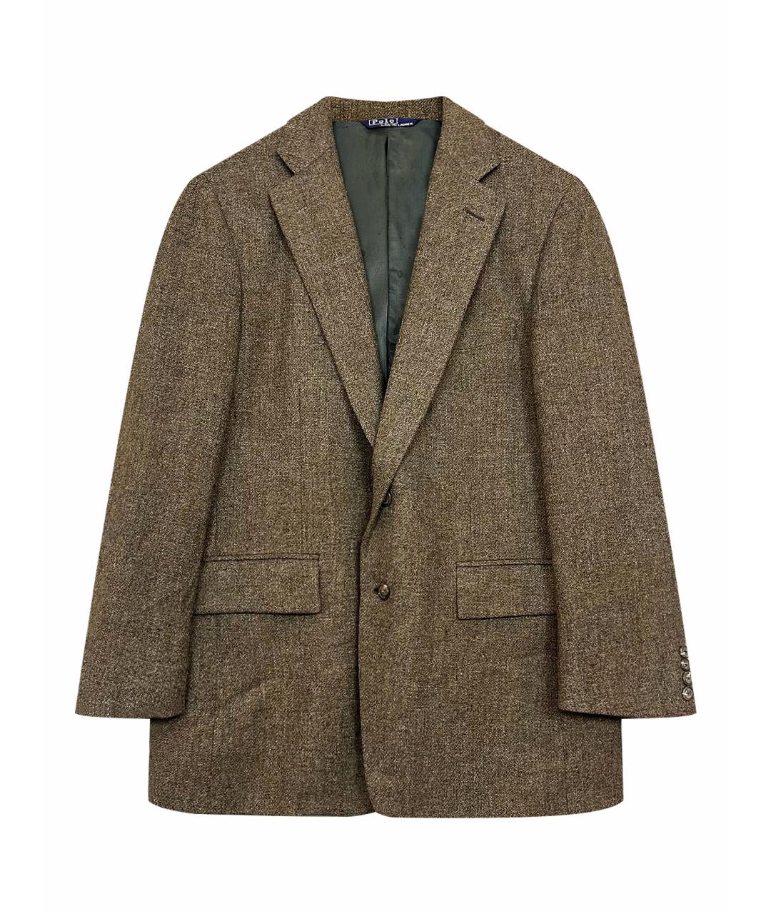 POLO RALPH LAUREN Коричневый твидовый пиджак, фото 1