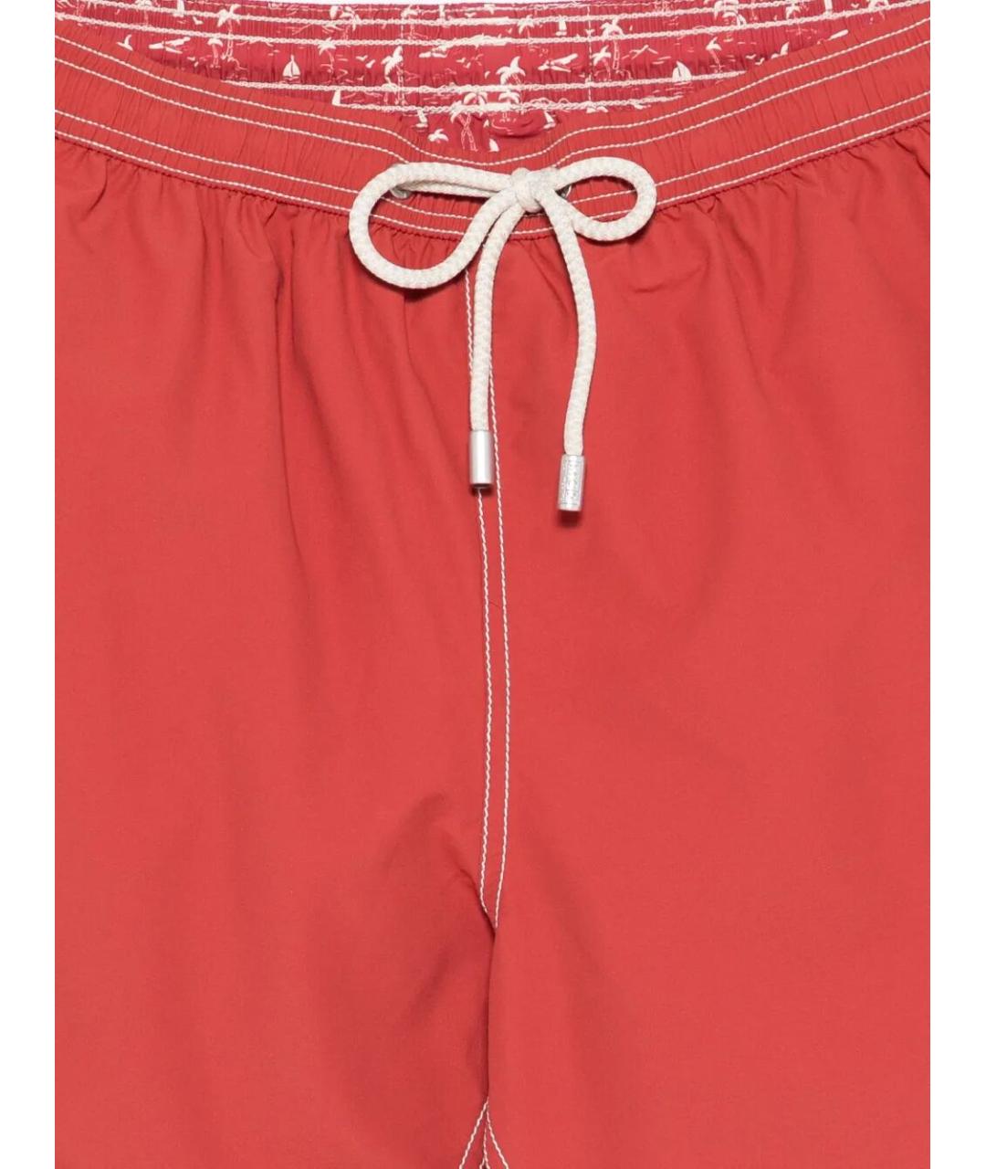 MC2 SAINT BARTH Красные полиэстеровые шорты, фото 3