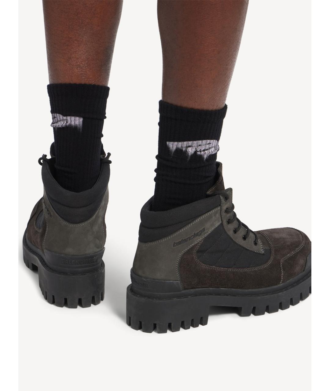 BALENCIAGA Мульти текстильные высокие ботинки, фото 2