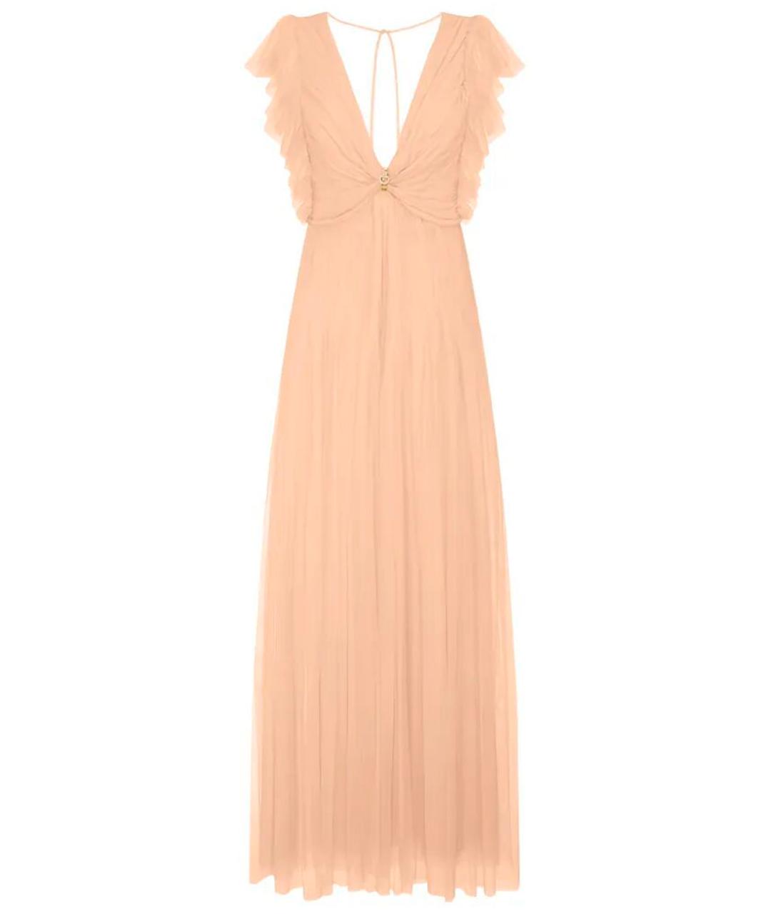 ELISABETTA FRANCHI Бежевое полиамидовое вечернее платье, фото 1