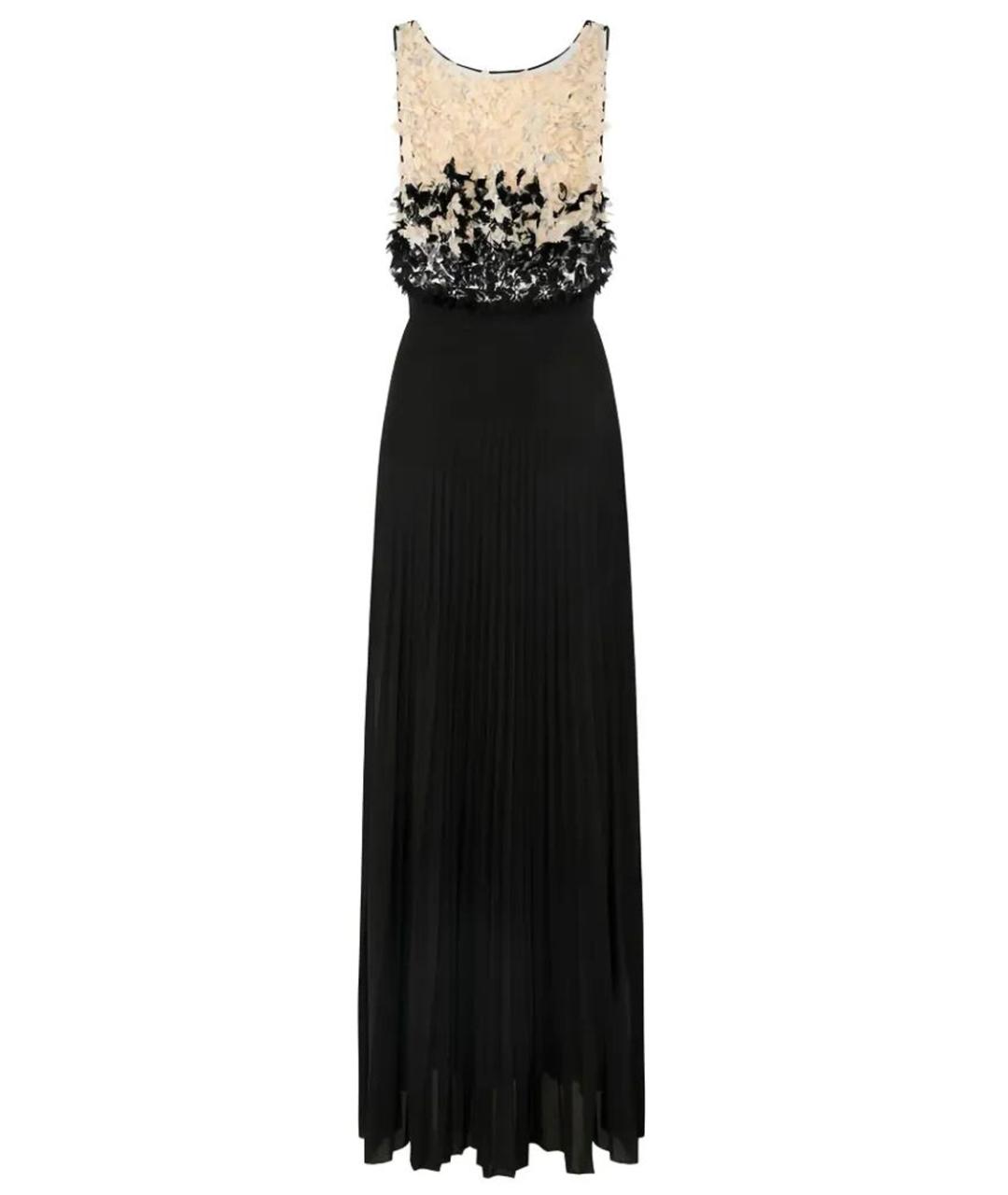 ELISABETTA FRANCHI Черное вискозное вечернее платье, фото 1