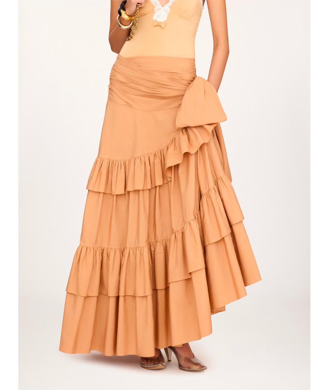 CHLOE Бежевая хлопковая юбка миди, фото 2