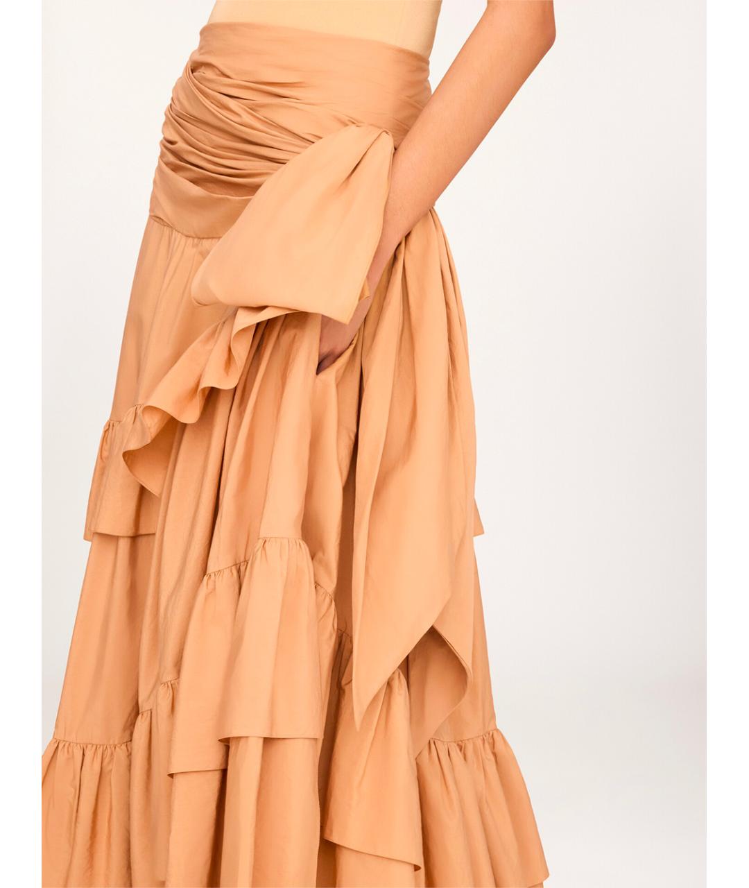 CHLOE Бежевая хлопковая юбка миди, фото 5