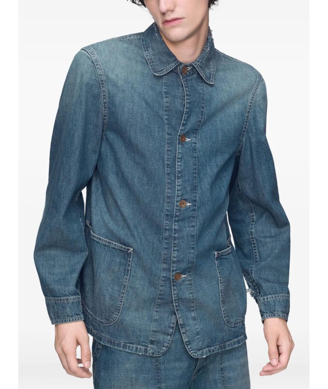 MAISON MARGIELA Синяя хлопковая куртка, фото 4