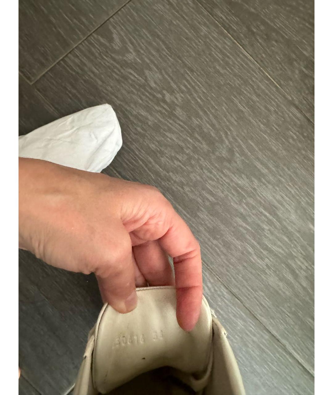 GUCCI Белые кожаные кеды, фото 4