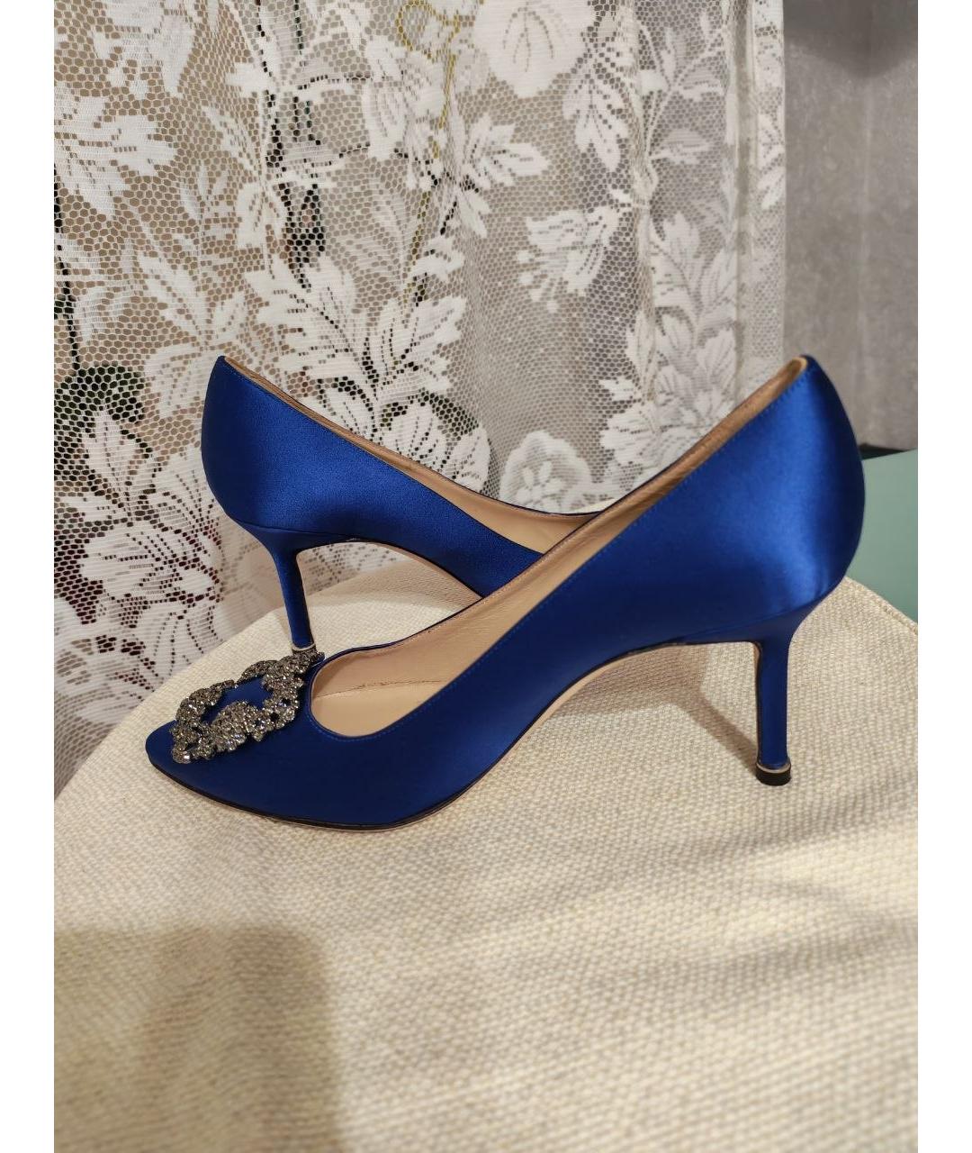 MANOLO BLAHNIK Синие туфли, фото 7