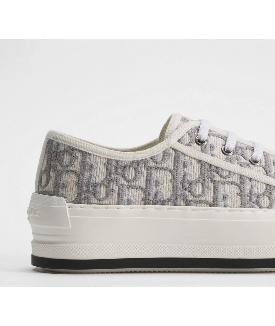 CHRISTIAN DIOR Серые кожаные кеды, фото 4