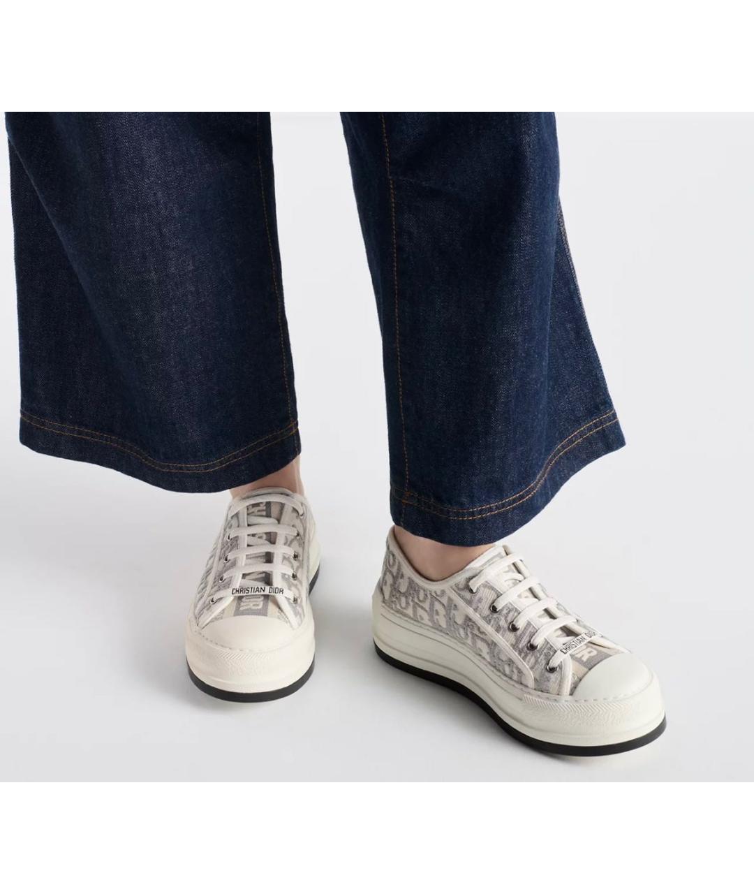 CHRISTIAN DIOR Серые кожаные кеды, фото 7