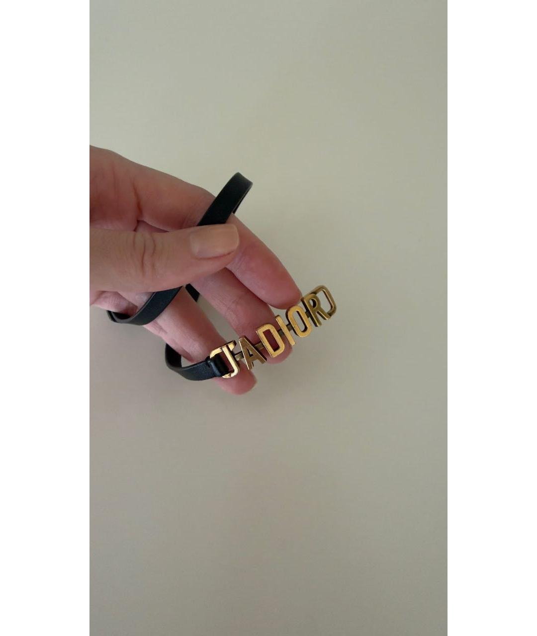 CHRISTIAN DIOR Черный металлический браслет, фото 5