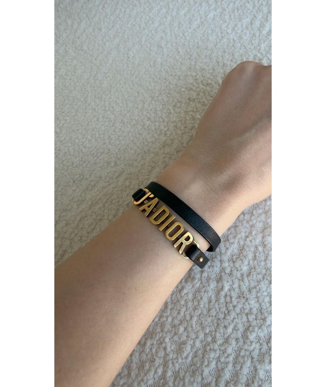 CHRISTIAN DIOR Черный металлический браслет, фото 8