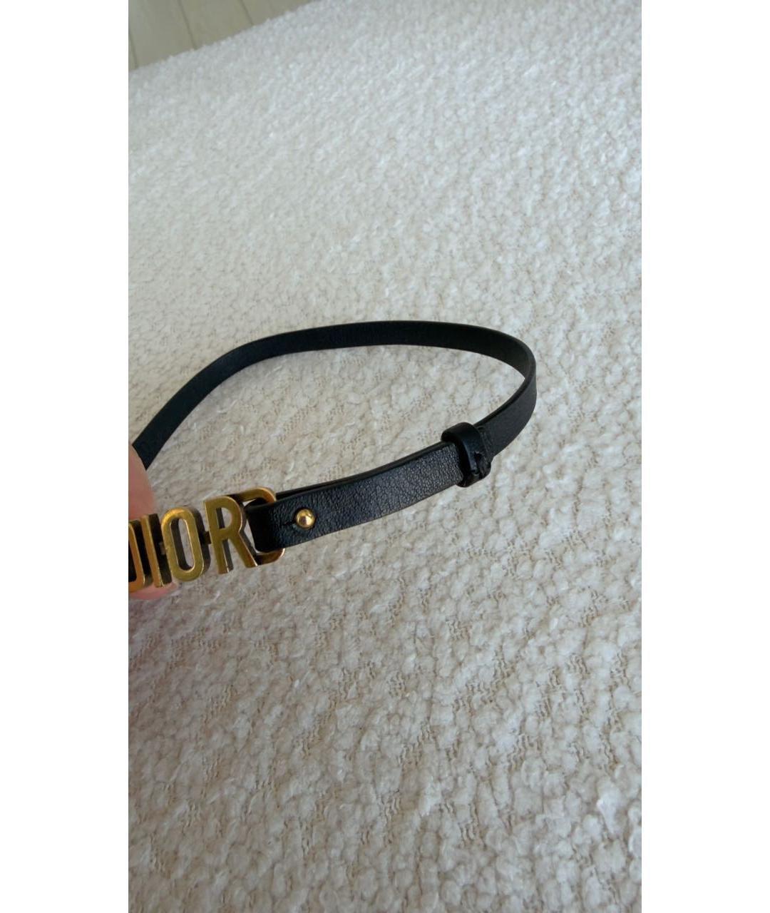 CHRISTIAN DIOR Черный металлический браслет, фото 4