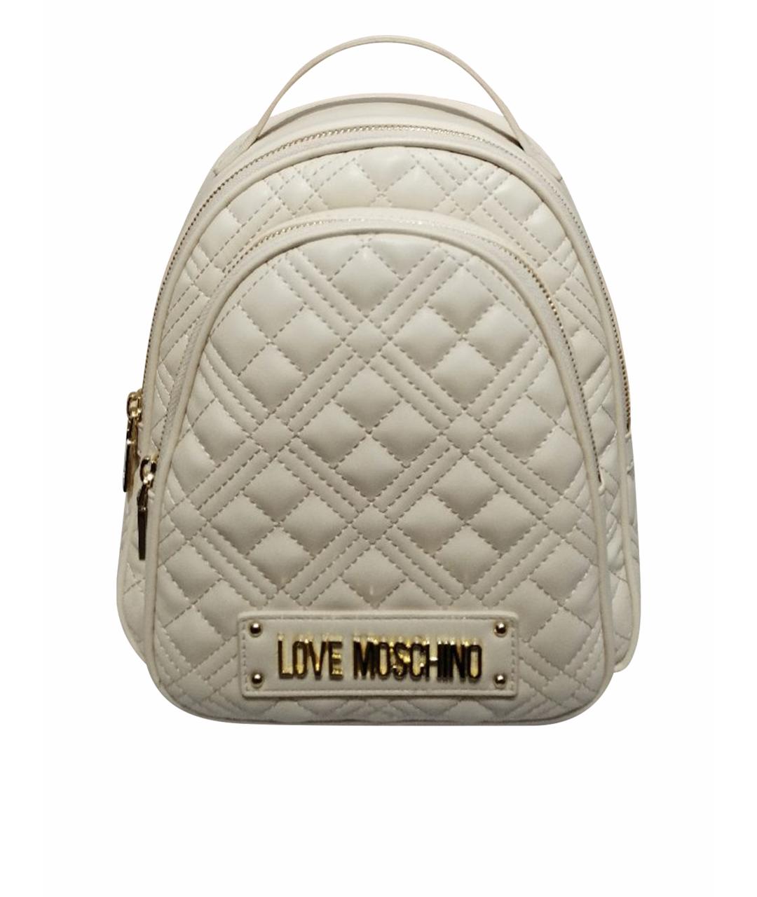 LOVE MOSCHINO Белый рюкзак, фото 1