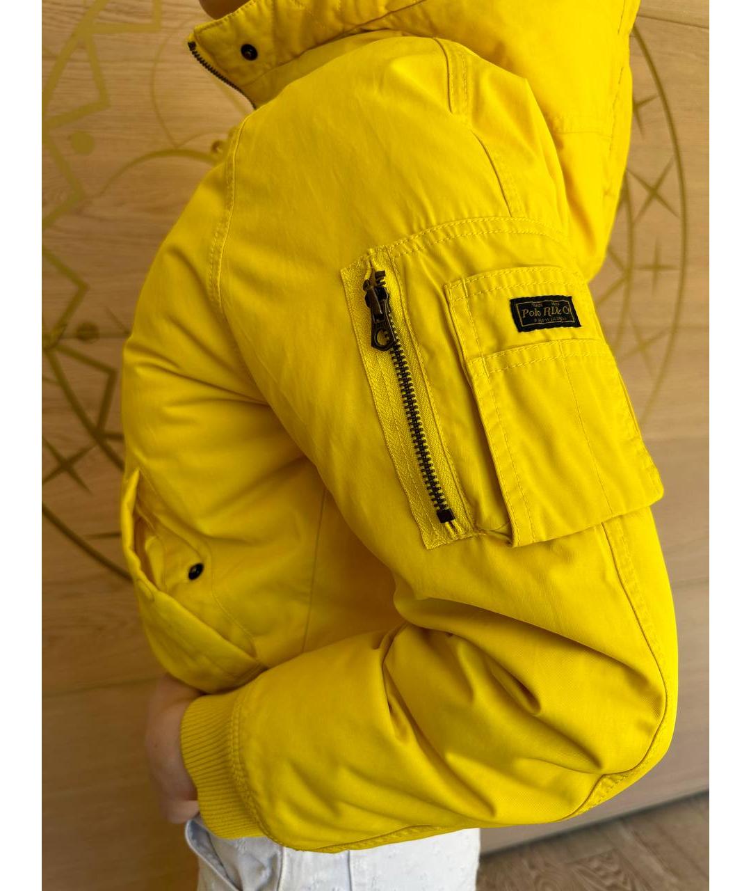POLO RALPH LAUREN Желтый полиэстеровый пуховик, фото 5