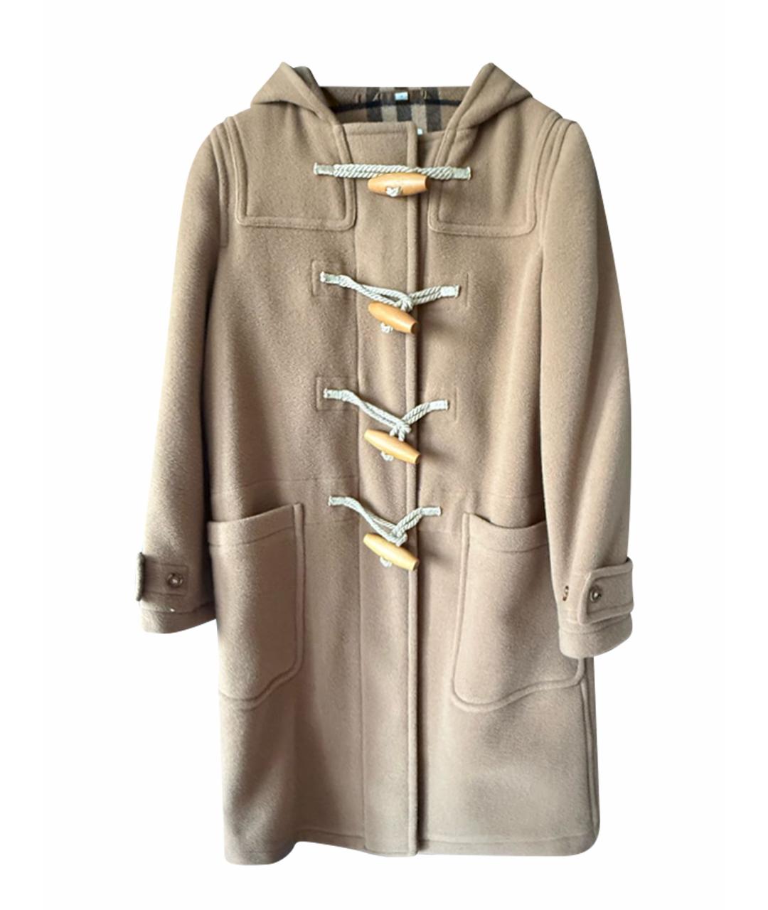 BURBERRY Коричневое шерстяное пальто, фото 1