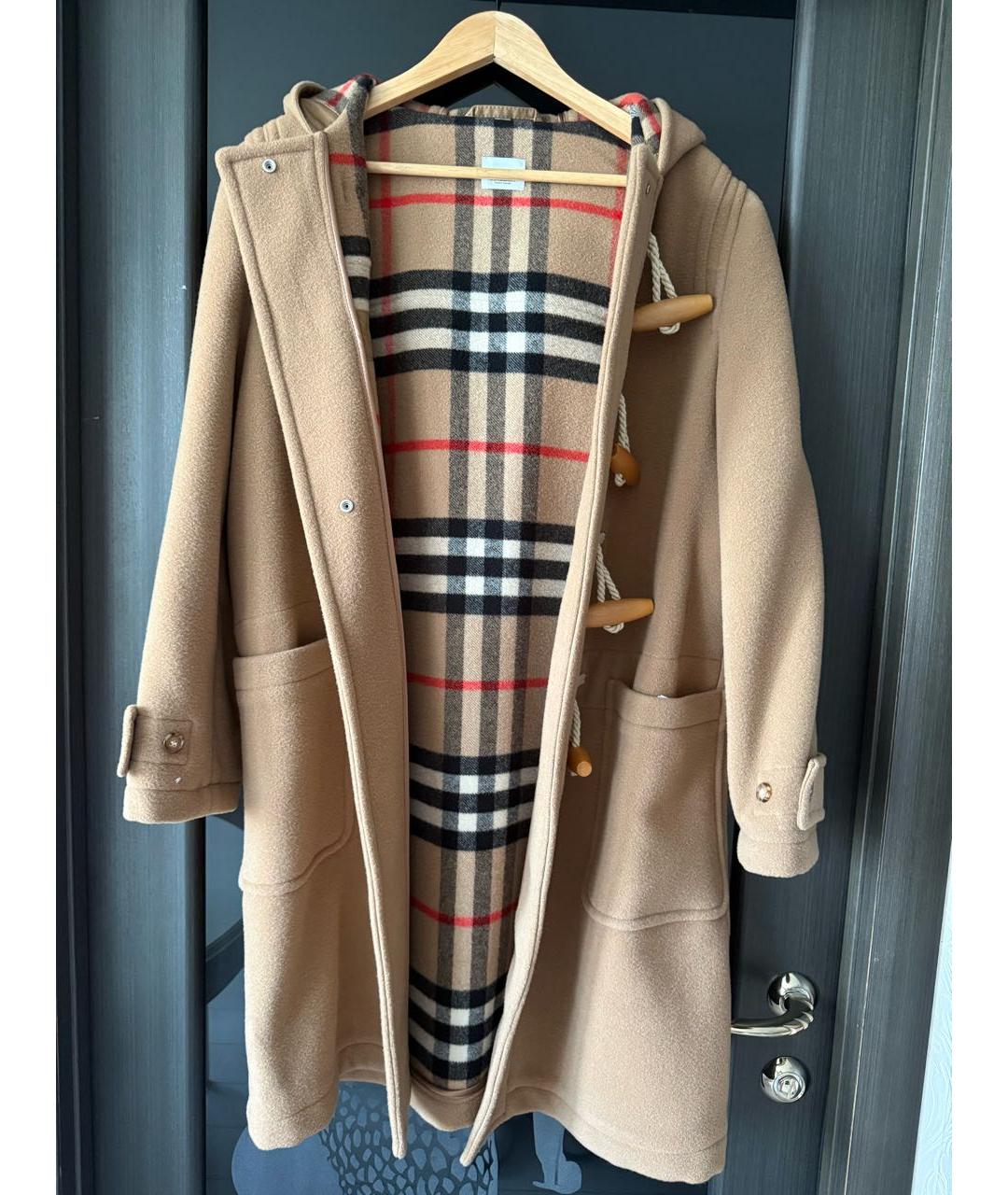 BURBERRY Коричневое шерстяное пальто, фото 3