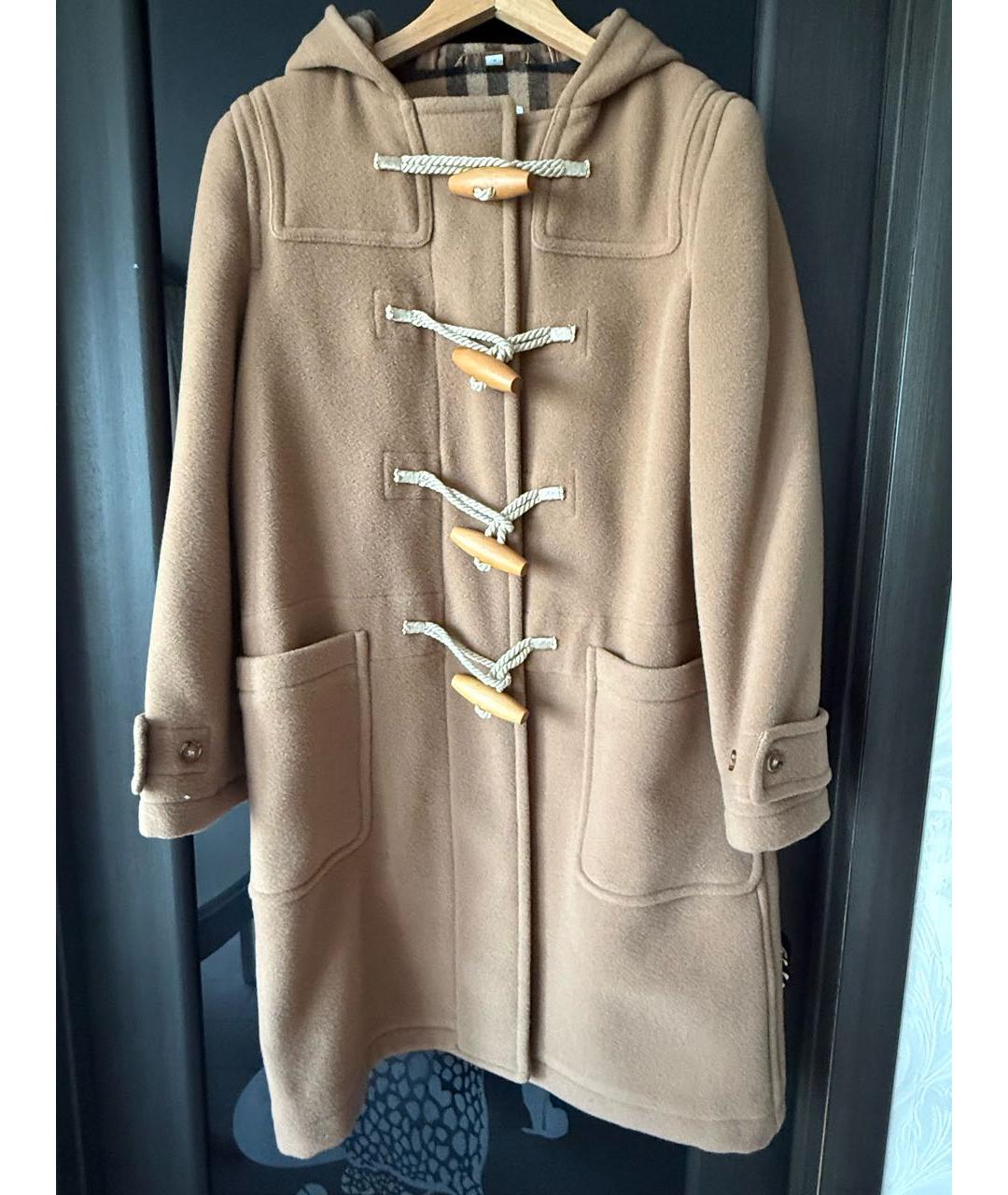 BURBERRY Коричневое шерстяное пальто, фото 6