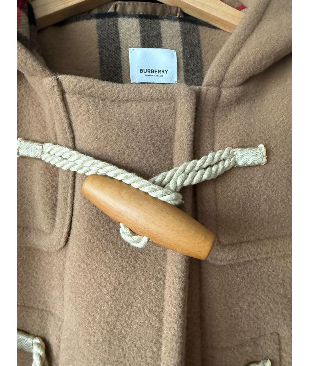 BURBERRY Коричневое шерстяное пальто, фото 4